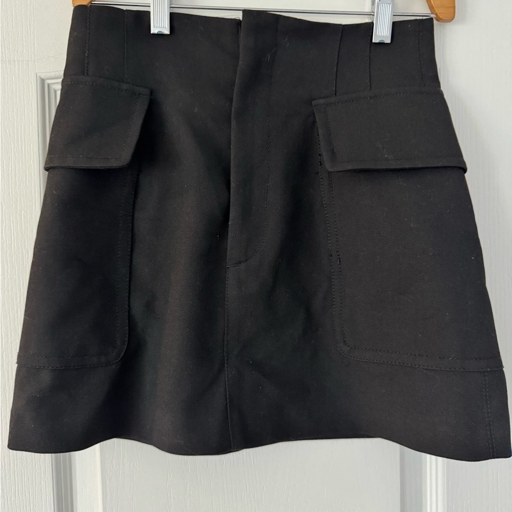 Zara mini Cargo skirt women’s XS Black Academia preppy
